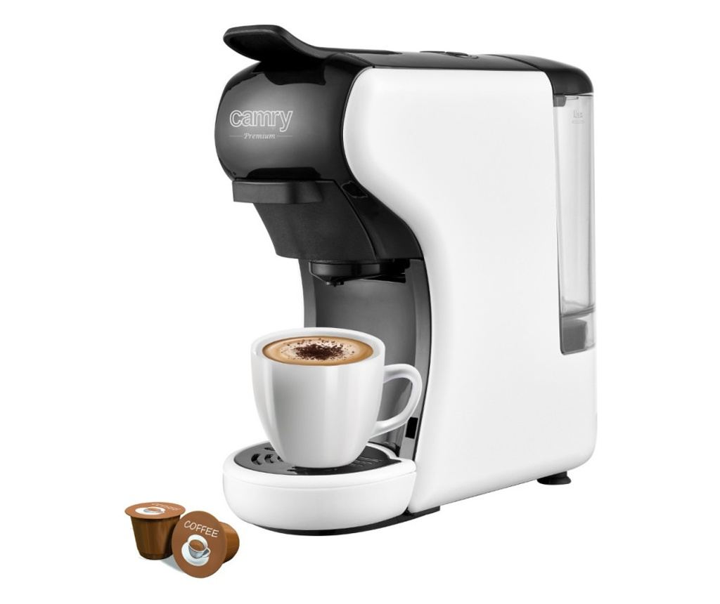 Espressor pentru cafea măcinată și capsule 9in1 Camry CR 4414, 3000W, 19 bar, Negru/alb - 2