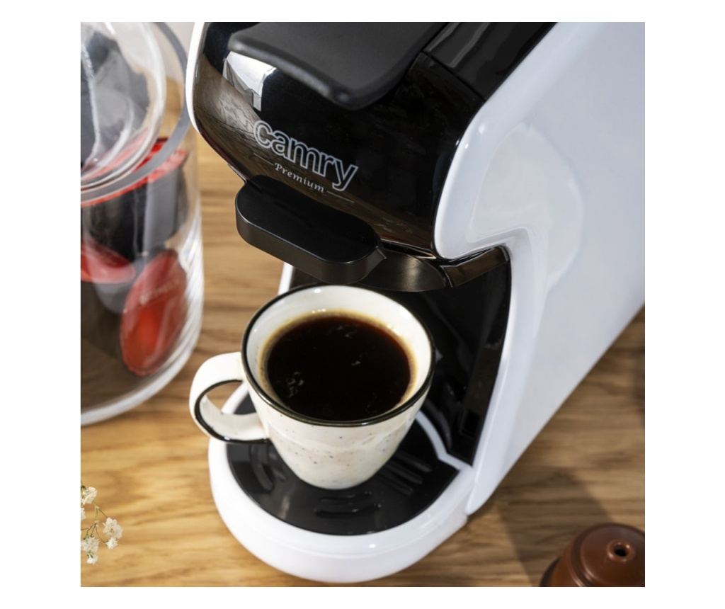 Espressor pentru cafea măcinată și capsule 9in1 Camry CR 4414, 3000W, 19 bar, Negru/alb - 3