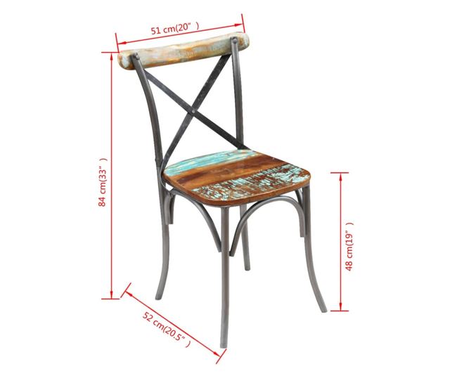 Jedilni stoli 2 kosa trden predelan les