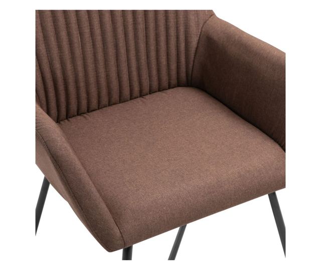 Stolice za blagovaonicu, 4 kom., smeđe, tekstilni materijal