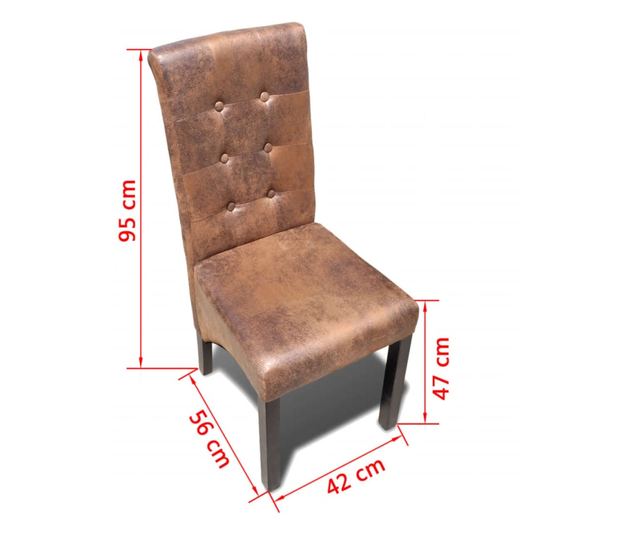 Kuhinjske stolice, 2 kom., smeđe, umjetna koža