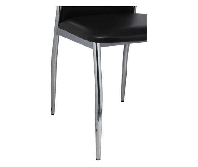 Kuhinjske stolice, 2 kom., crna, umjetna koža