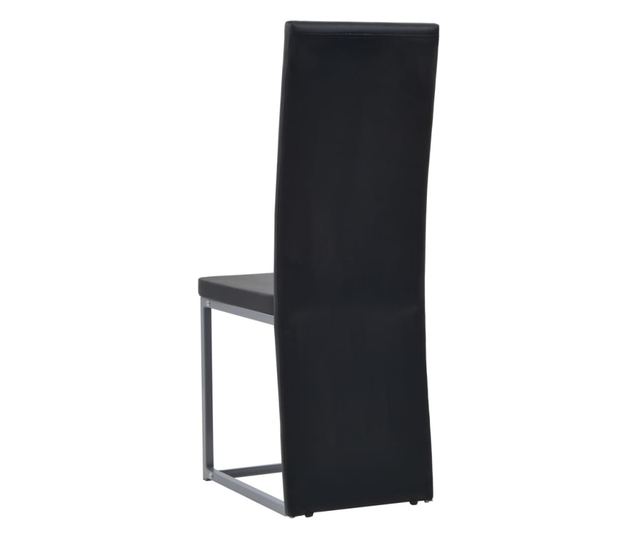 Kuhinjske stolice, 2 kom., crna, umjetna koža