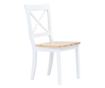 Kuhinjske stolice, 2 kom, bijela i svijetlo drvo, hevea drvo