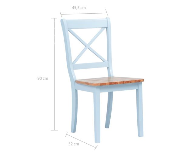 Kuhinjske stolice, 4 kom, siva i svijetlo drvo, hevea drvo