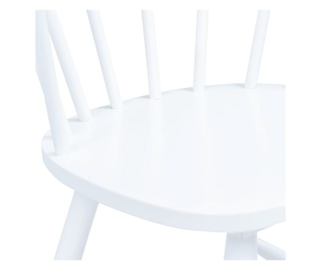 Kuhinjske stolice, 4 kom., bijele, masivno drvo hevea