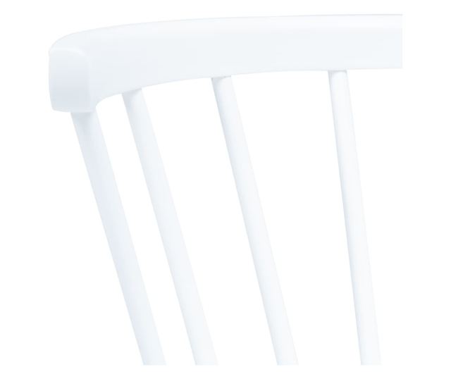 Kuhinjske stolice, 4 kom., bijele, masivno drvo hevea