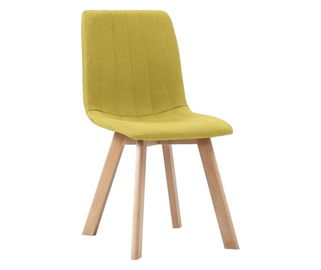 Stolice za kuhinju, 4 kom., žute, tekstilni materijal