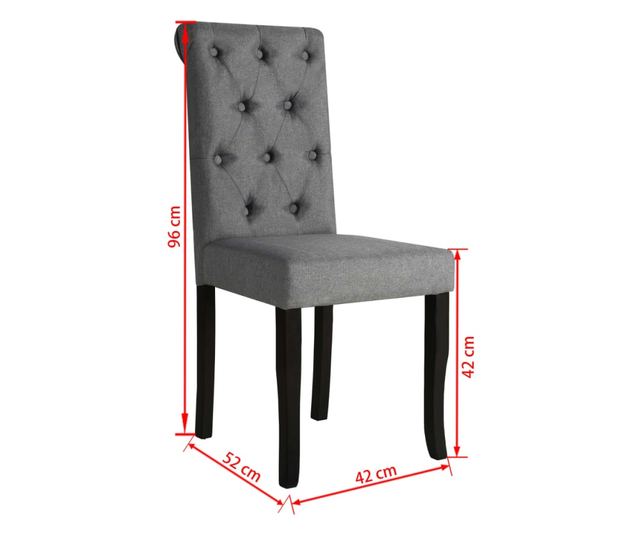 Vrtljivi jedilni stoli, komplet 4, temno sivi, blago