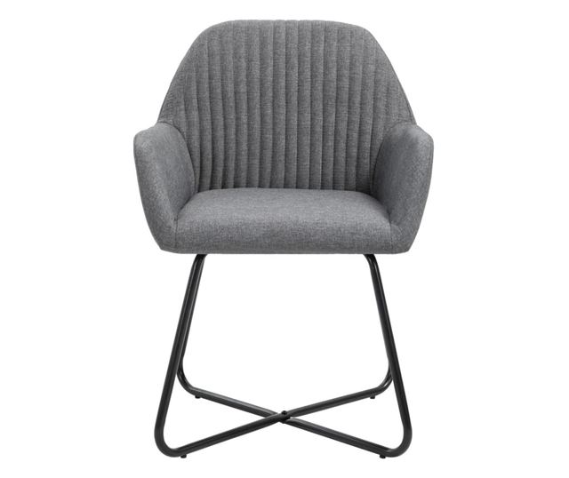 Kuhinjske stolice, 4 kom., tamno siva, tekstil