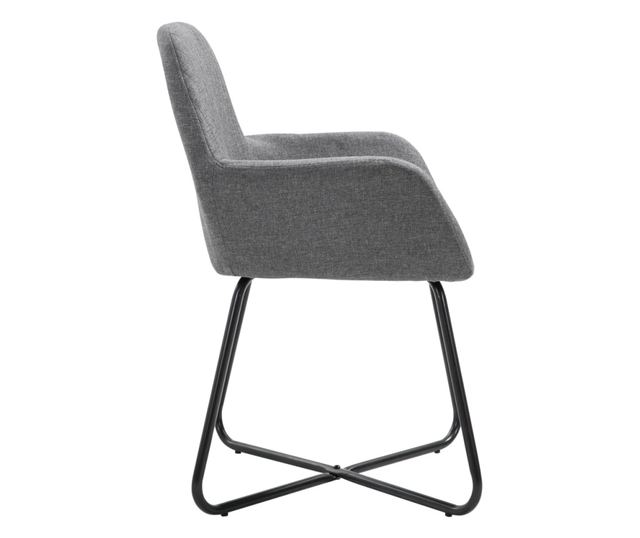 Kuhinjske stolice, 4 kom., tamno siva, tekstil