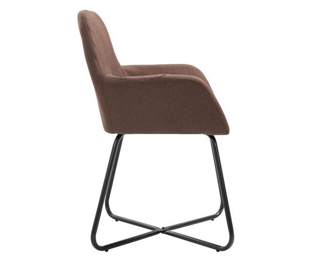 Stolice za blagovaonicu, 4 kom., smeđe, tekstilni materijal