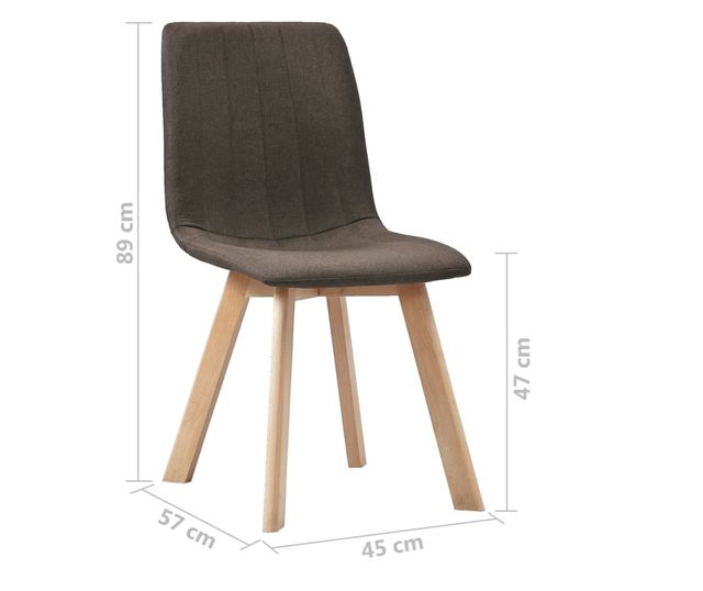 Stolice za blagovaonicu, 4 kom., smeđe, tekstilni materijal