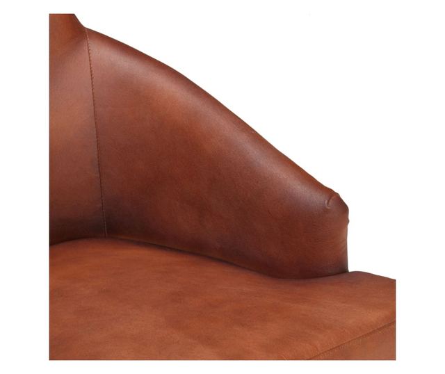 Stolice za kuhinju, 4 kom., smeđe, prirodna kozja koža