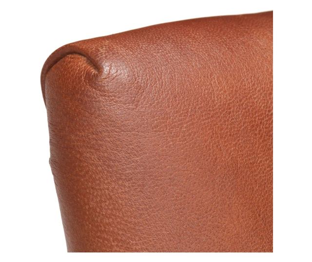 Stolice za kuhinju, 4 kom., smeđe, prirodna kozja koža