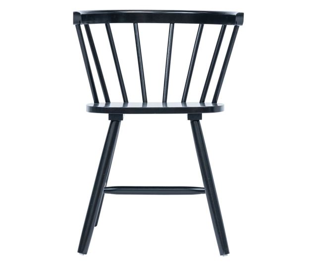 Kuhinjske stolice, 4 kom., crne, masivno drvo hevea