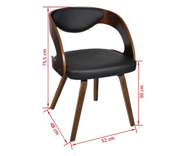 Kuhinjske stolice, 6 kom, smeđe, umjetna koža