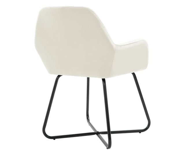 Kuhinjski stoli, 6 kosov, krem, žamet