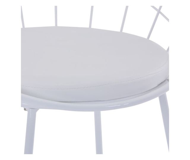 Kuhinjske stolice, sjedalo od umjetne kože, 2 kom., bijele, čelik