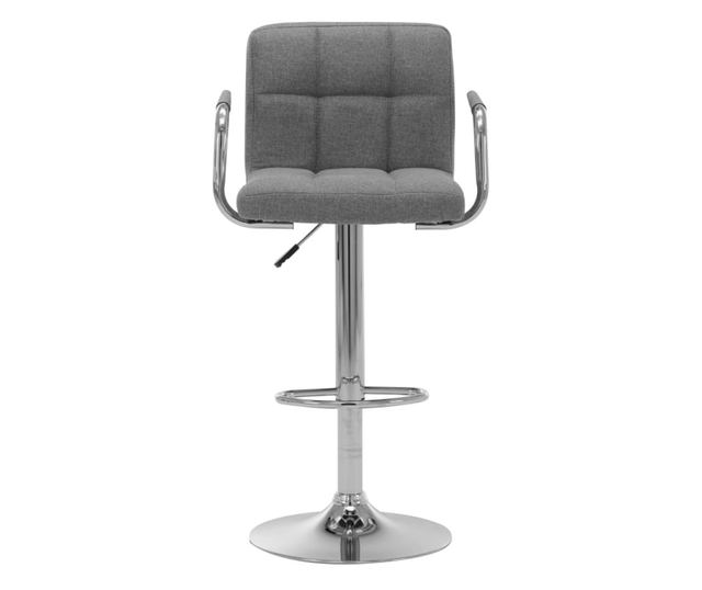 Barski stoli, 2 kosa, svetlo siva, blago