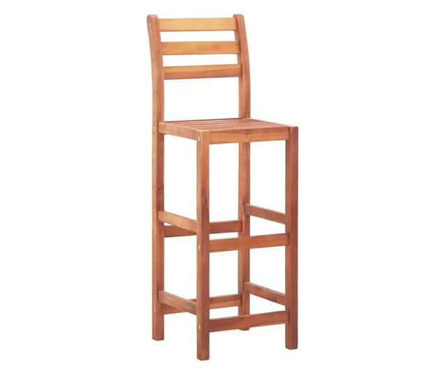 Scaune de bar, 2 buc., lemn masiv de acacia