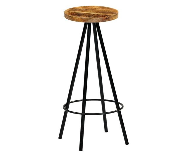 Scaune de bar, 2 buc., lemn masiv de mango