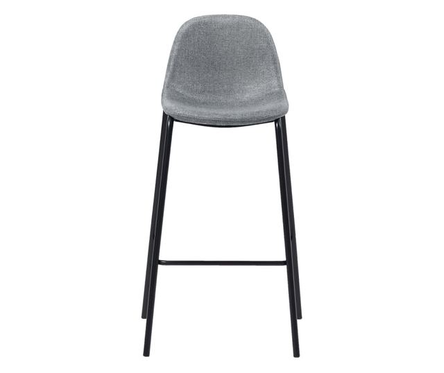 Set barskog namještaja, 3 dijela, svijetlosiva, tekstilni materijal