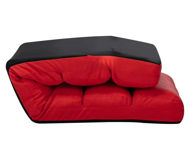 Πτυσσόμενη Καρέκλα Δαπέδου, Κόκκινη, από Συνθετικό Δέρμα