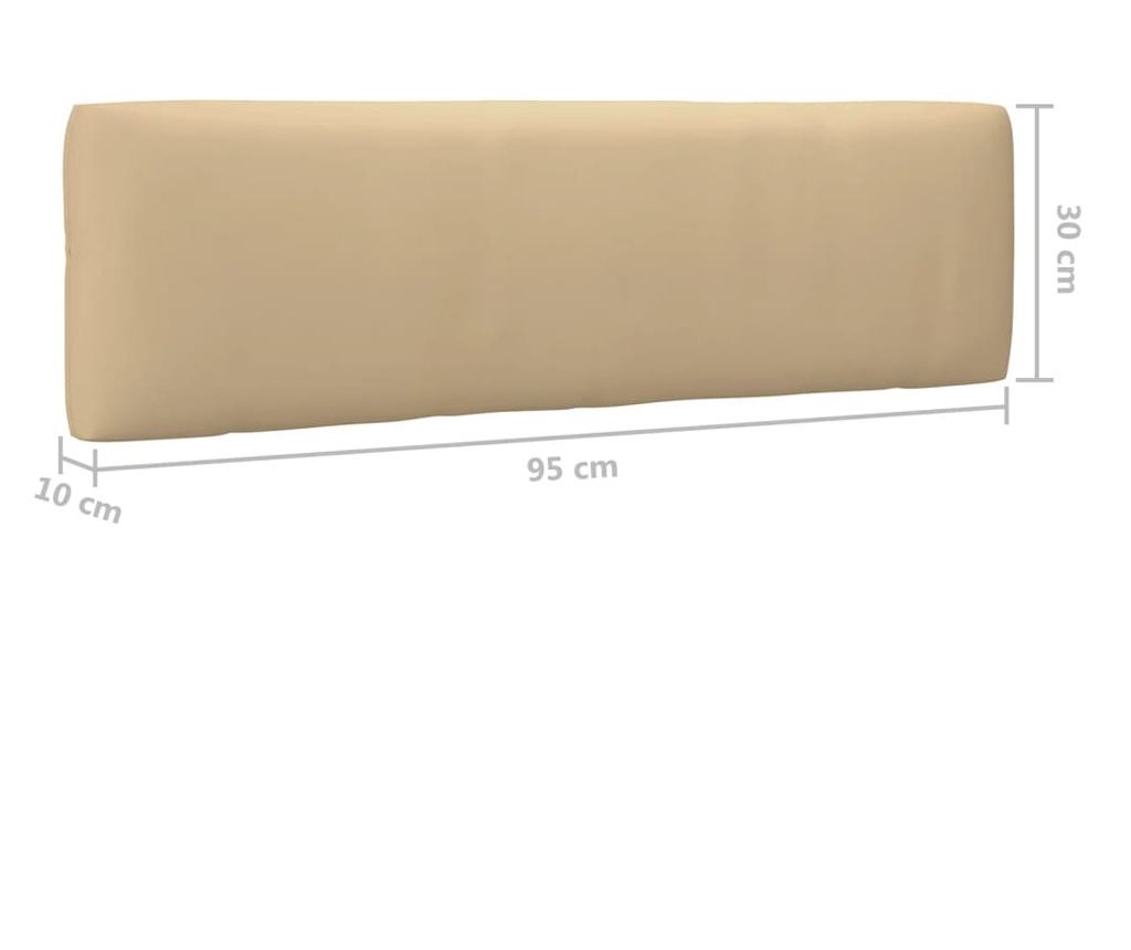 Sofa od paleta za dvije osobe, s jastucima, od bijelog borovine. - 8