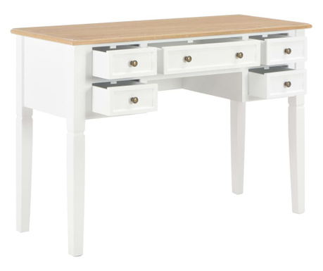 fehér fa íróasztal 109,5 x 45 x 77,5 cm