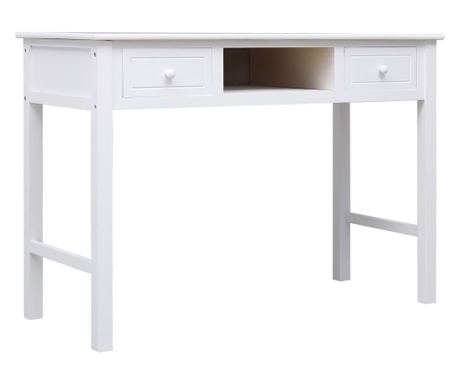 Pisalna miza bela 110x45x76 cm les 