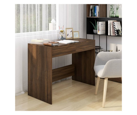 barna tölgyszínű forgácslap íróasztal 101 x 50 x 76,5 cm