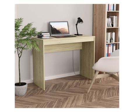 Γραφείο, Sonoma Oak, 90 x 40 x 72 εκ., Μοριοσανίδα