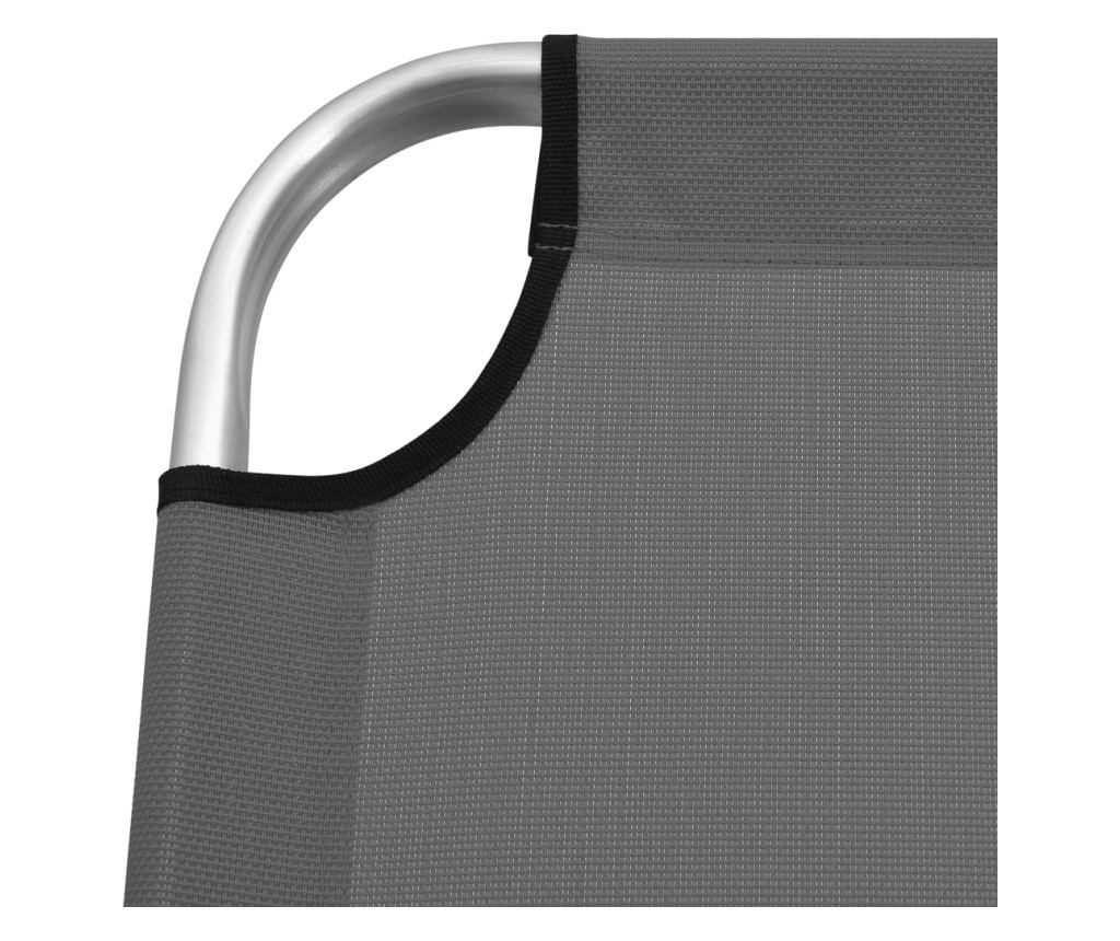 Zložljivo ležišče za starejše, ekstra visoko, sivo, aluminijasto - 5