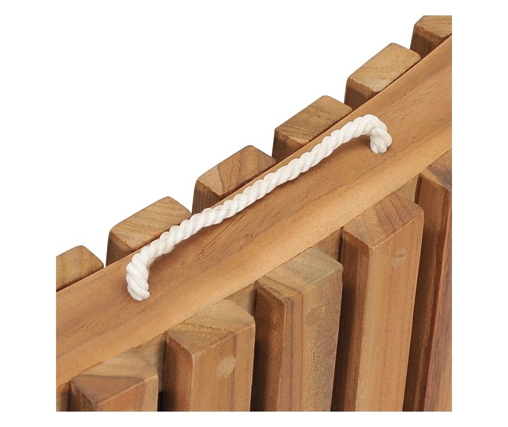 Сгъваем комплект градински мебели, 3 части, масивно тиково дърво - 6