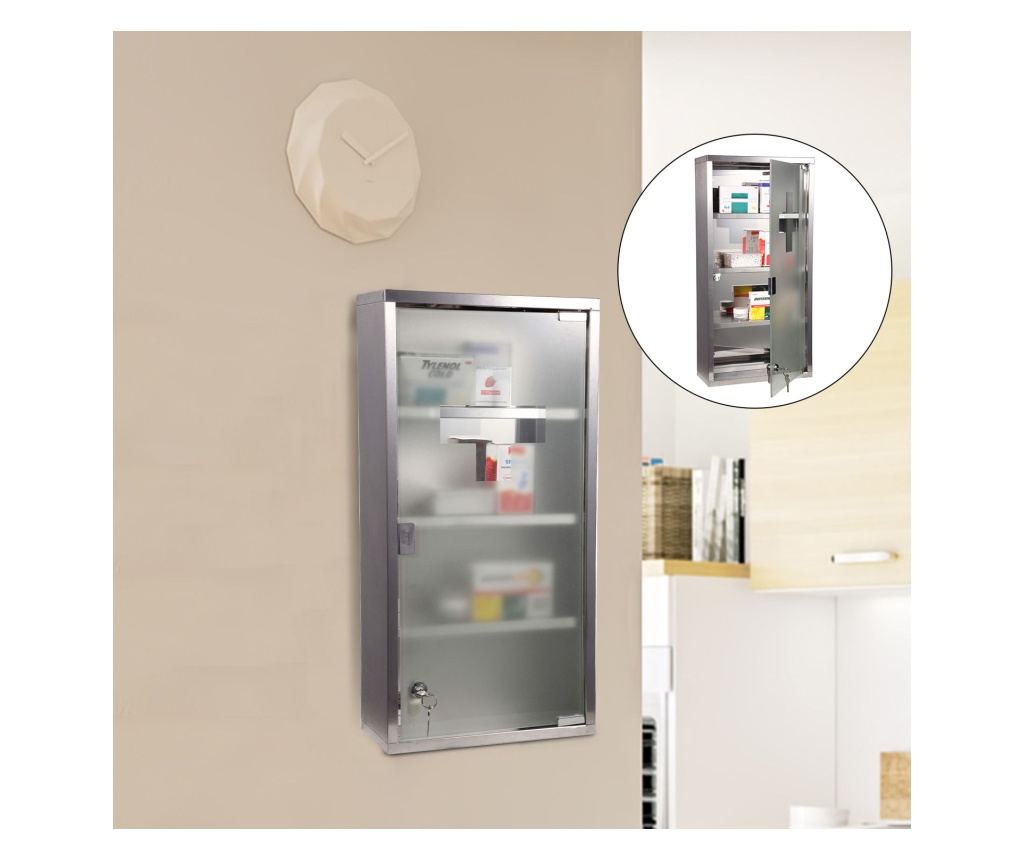 Dulap medicamente cu 4 rafturi, 30x12x60cm - 3
