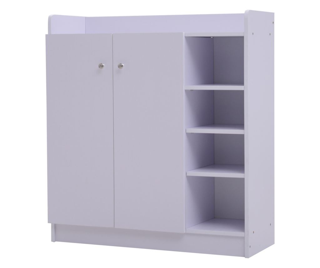 Pantofar cu rafturi, 83x30x90cm, alb