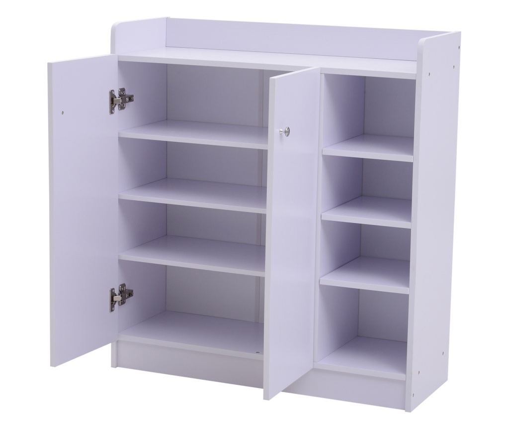 Pantofar cu rafturi, 83x30x90cm, alb - 5