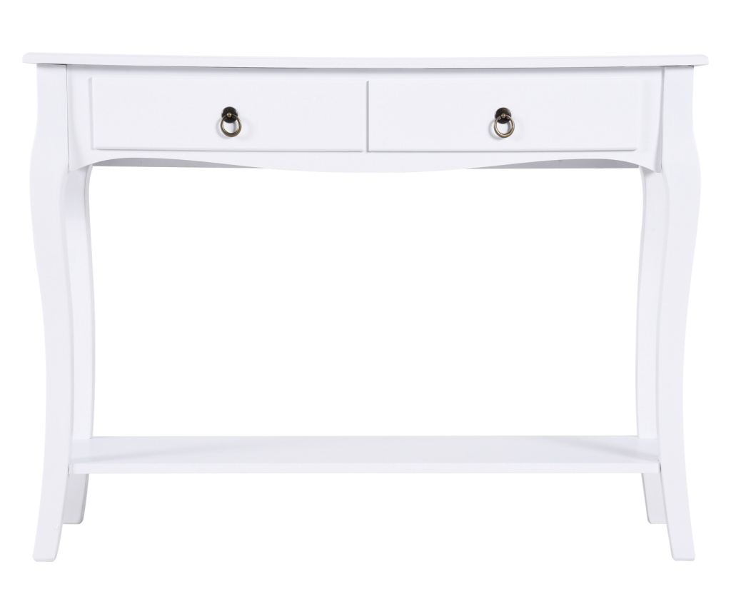 Homcom Tavolo Consola Pentru Hol, Alb, 100x33x76cm - 4