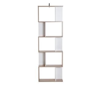 Homcom Librarie De Perete Moderna 5 Rafturi In Lemn Alb, 60x24x184.5cm