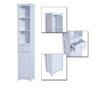 Homcom Mobilier Coloana Mdf Alba Pentru Baie 35x24x170cm thumbnail 2