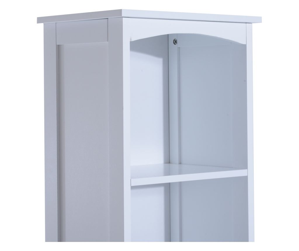 Homcom Mobilier Coloana Mdf Alba Pentru Baie 35x24x170cm - 7