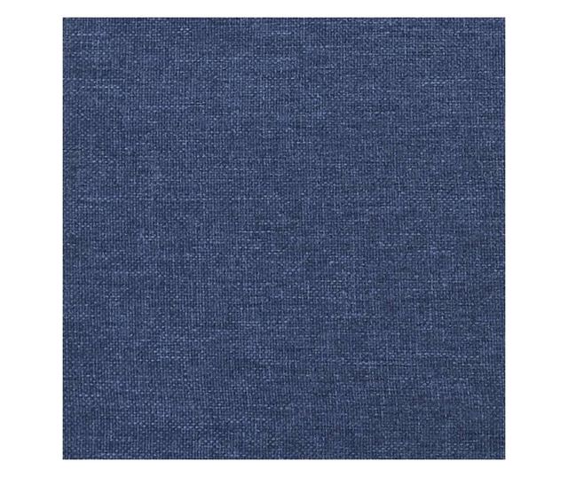 Sedežna garnitura za sprostitev s taburejem, modra, tekstil