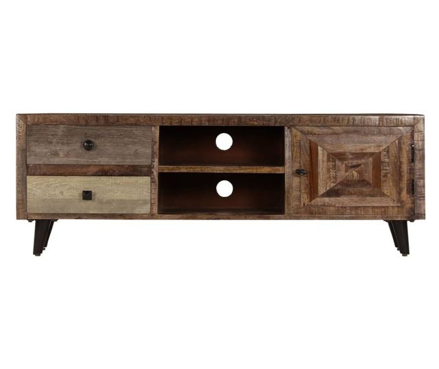 Comodă TV, 118x30x40 cm, lemn masiv de mango