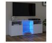 TV ormarić s LED svjetlima bijeli 120 x 30 x 50 cm