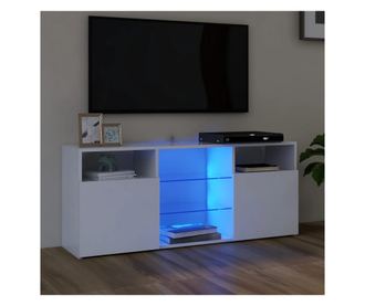 TV ormarić s LED svjetlima bijeli 120 x 30 x 50 cm