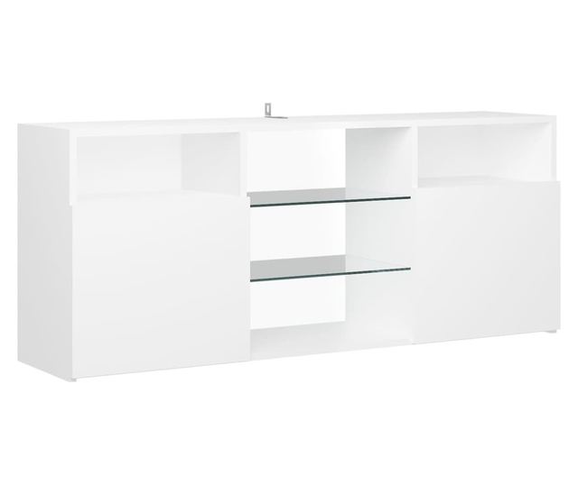 TV ormarić s LED svjetlima bijeli 120 x 30 x 50 cm