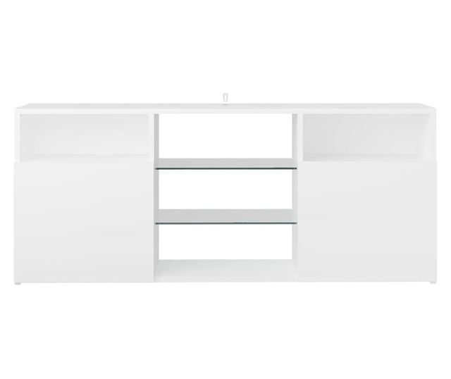 TV ormarić s LED svjetlima bijeli 120 x 30 x 50 cm