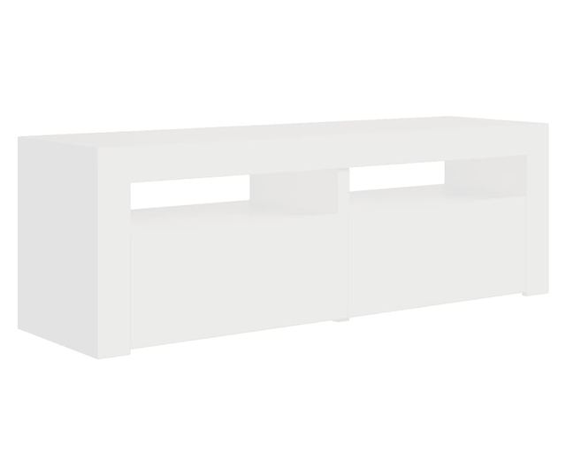 TV ormarić s LED svjetlima bijeli 120 x 35 x 40 cm