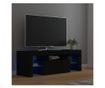 TV ormarić s LED svjetlima crni 120 x 35 x 40 cm